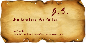 Jurkovics Valéria névjegykártya